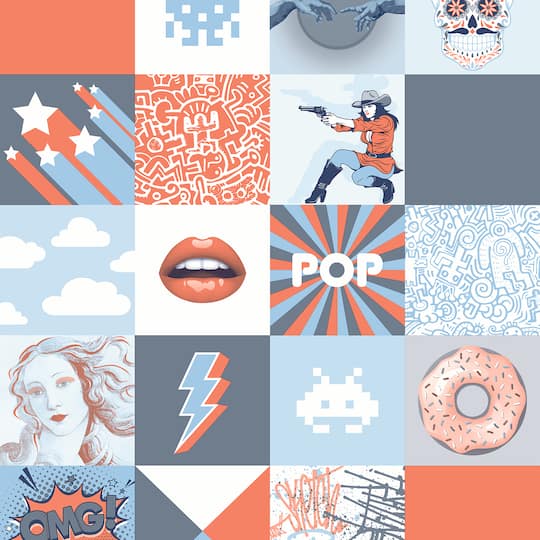 Designs Direct Pop Art Patchwork Wallpaper
